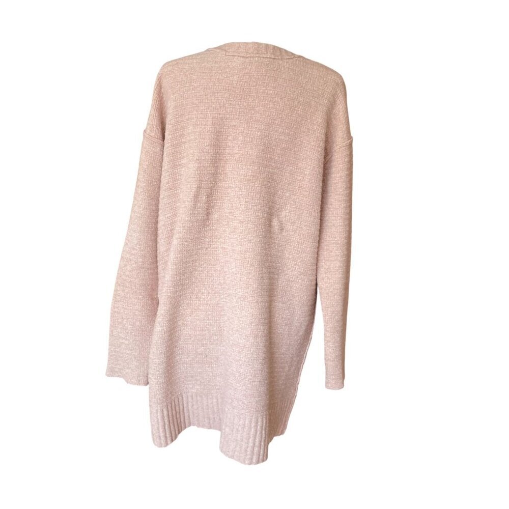 Free People Heart It Lace Up Oversized Sweater Tunic Dress in Ballet Pink SZ M - Picture 4 of 12